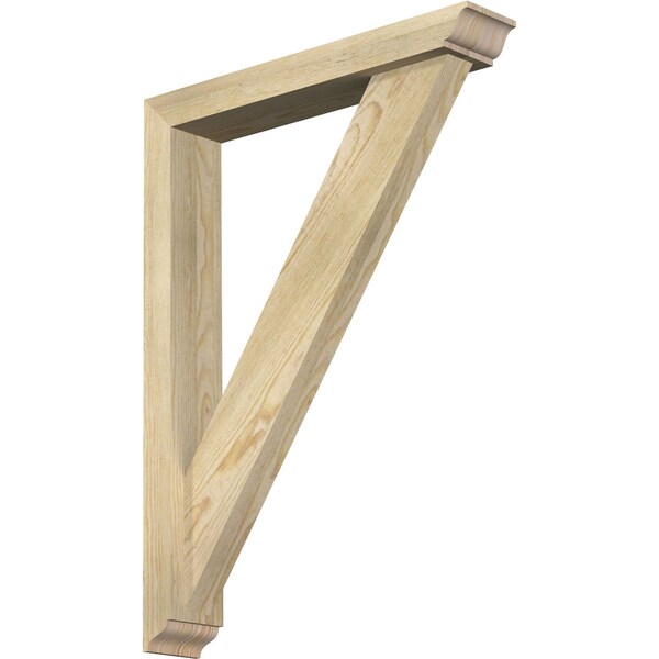 Ekena Millwork Traditional Traditional Rough Sawn Bracket w/ Offset Brace, Douglas Fir, 4"W x 22"D x 30"H BKT0402X22X30TRA01RDF - main
